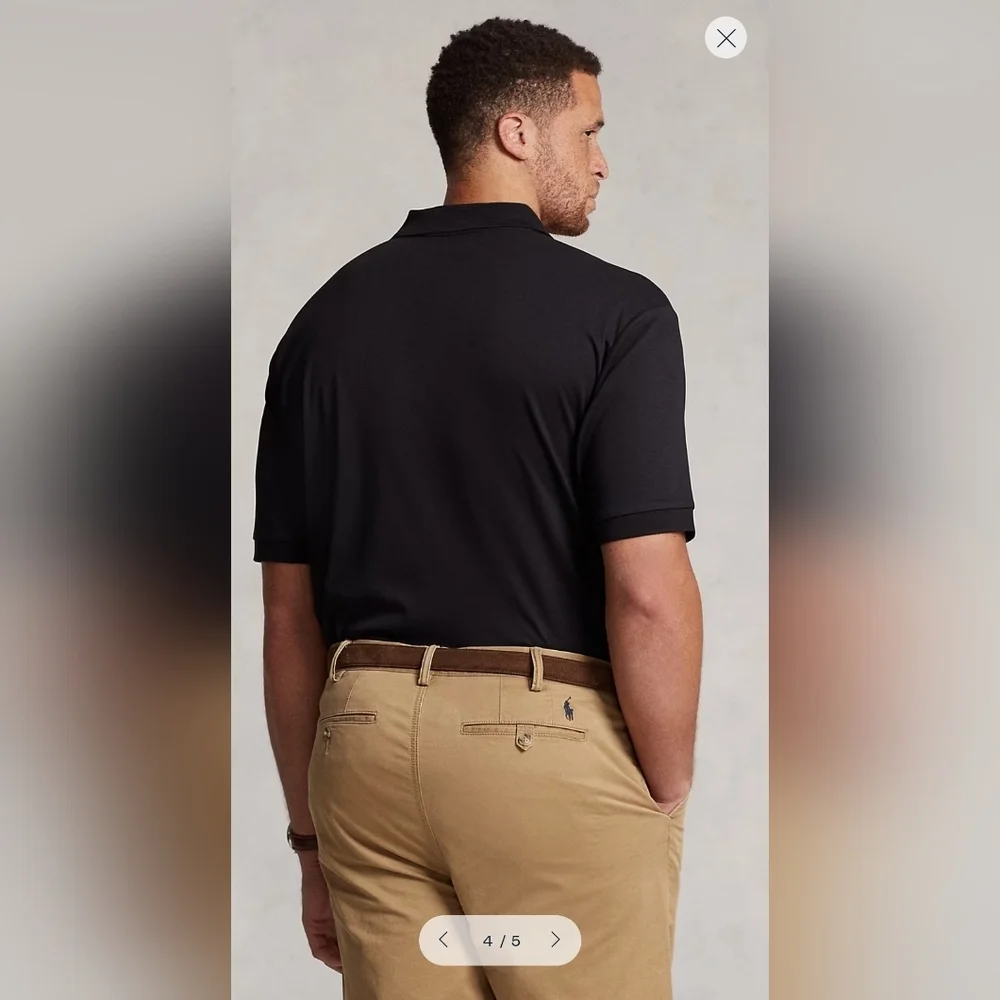 Polo Ralph‎ Lauren Men's Black Classic Fit Size XXL/TTG Soft COTTON IN BLACK